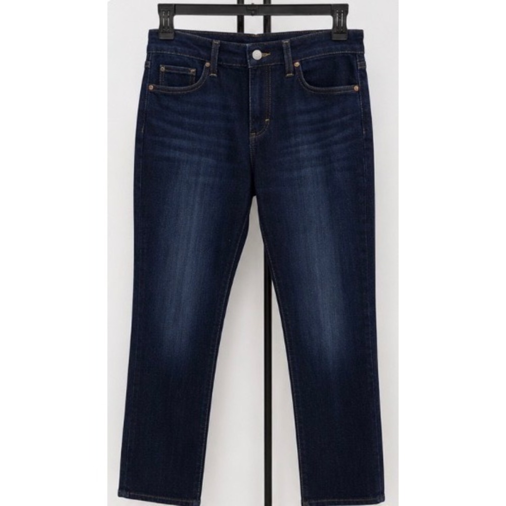 Lee Womens Dark Wash Straight Leg Stretch Denim Jeans Size 10M Indigo Blue